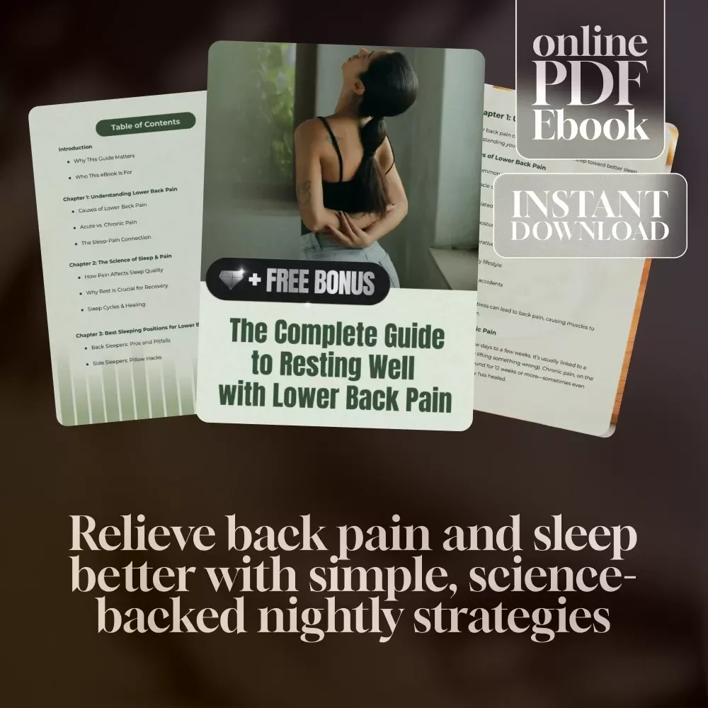 The Complete Guide to Resting Well with Lower Back Pain | Sleep Better eBook for Lower Back Pain Relief | How to Sleep with Lower Back Pain Tips & Checklist