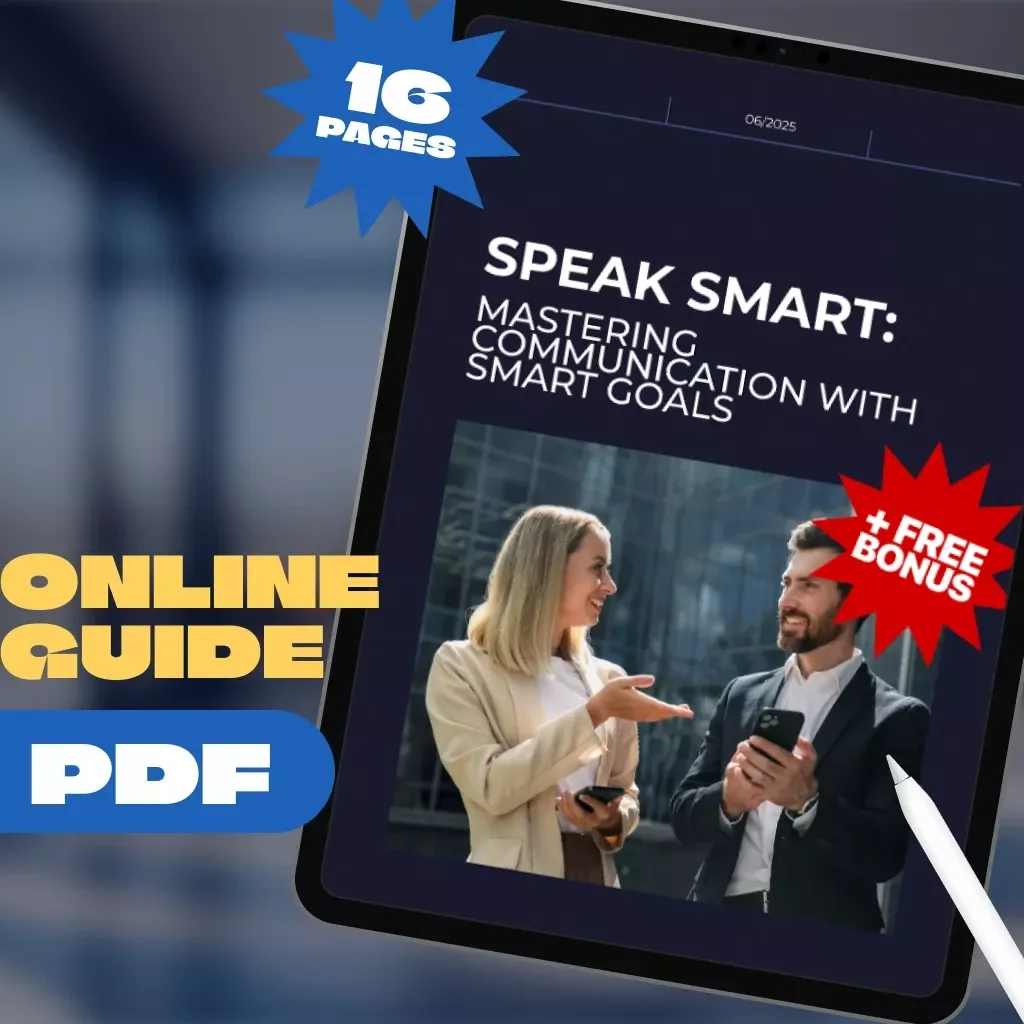 Speak Smart: Mastering Communication with SMART Goals | Digital Guide for Setting Smart Goal for Communication | Communication eBook, Printable PDF, Instant Download
