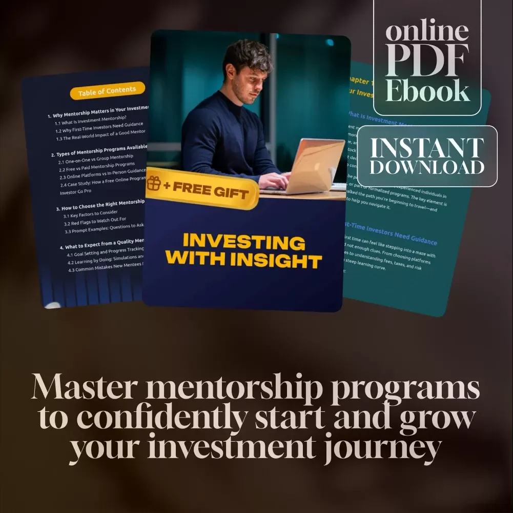 Investing with Insight | eBook for First-Time Investors | Mentorship Programs Guide | Digital Download