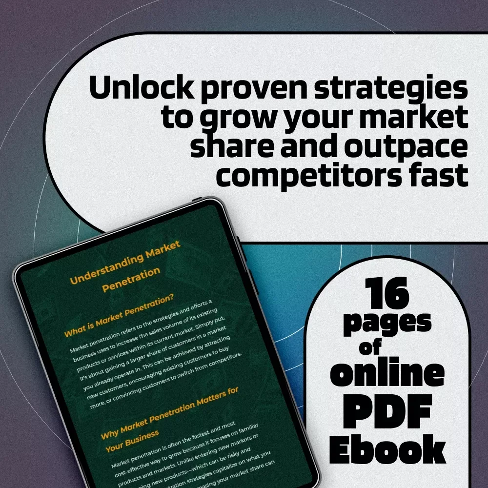 Mastering Market Penetration Strategies for Explosive Growth | eBook for Business Owners, Marketers, Entrepreneurs | Digital Download Marketing Guide