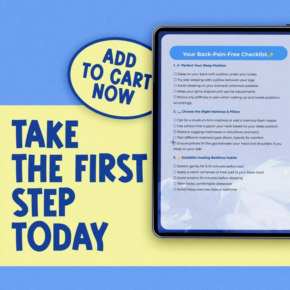 Your Back-Pain-Free Checklist | Digital Sleep Position & Lower Back Pain Relief Guide for Better Rest