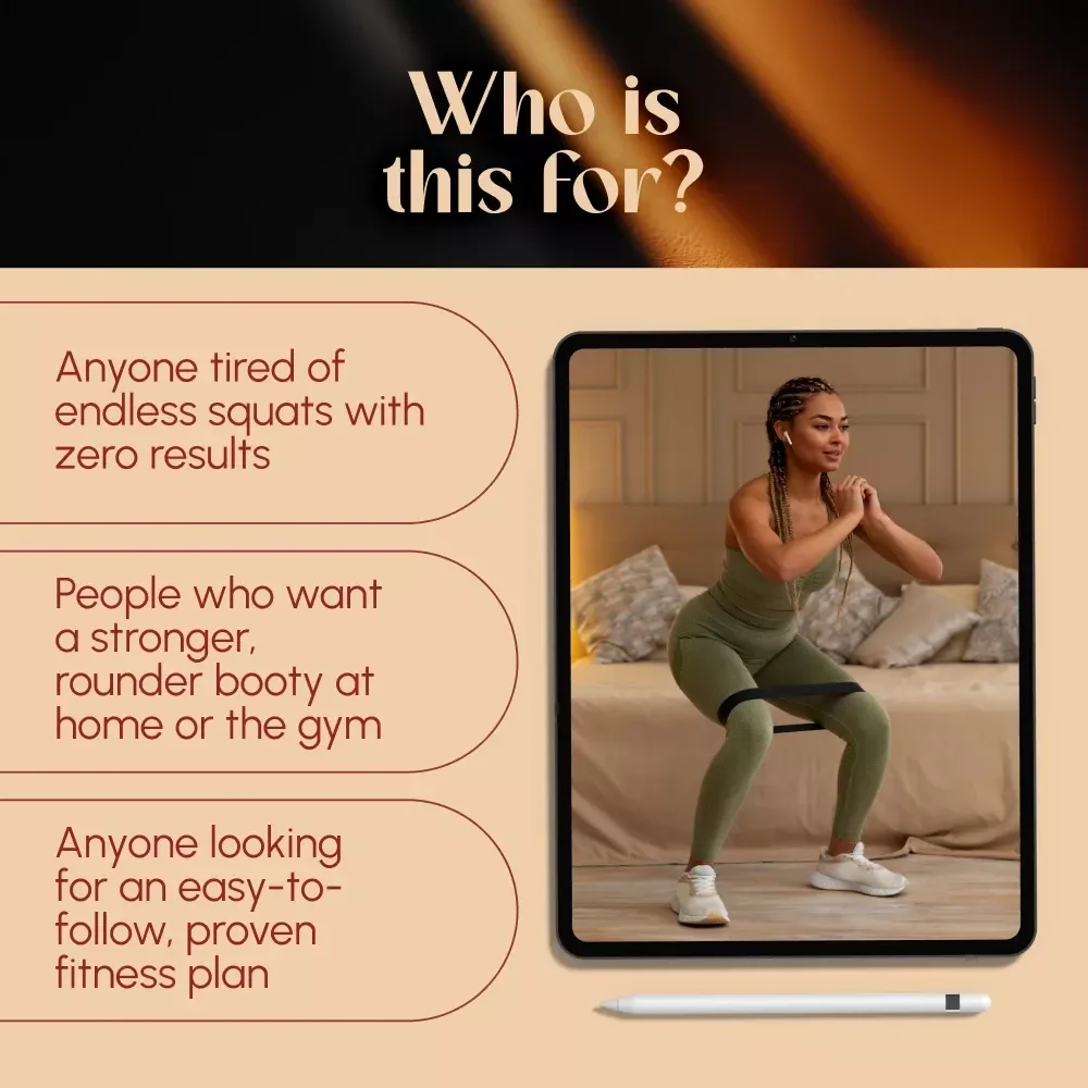 Simple Steps To Shape A Stronger Rounder Booty | Butt Workout Routine Guide for Women | Digital Fitness eBook & Glute Training Plan