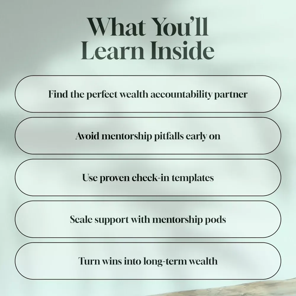 Wealth in Tandem – Peer-to-Peer Mentorship in Wealth Creation Guide | Build Wealth with Accountability, Structure & Support | Digital Download eBook