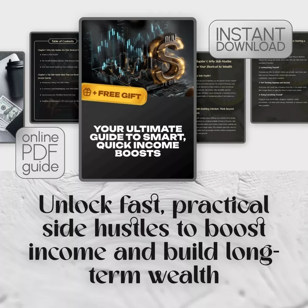 Your Ultimate Guide to Smart, Quick Income Boosts | Instant Download PDF | Side Hustles to Build Wealth Fast | Start Earning Now