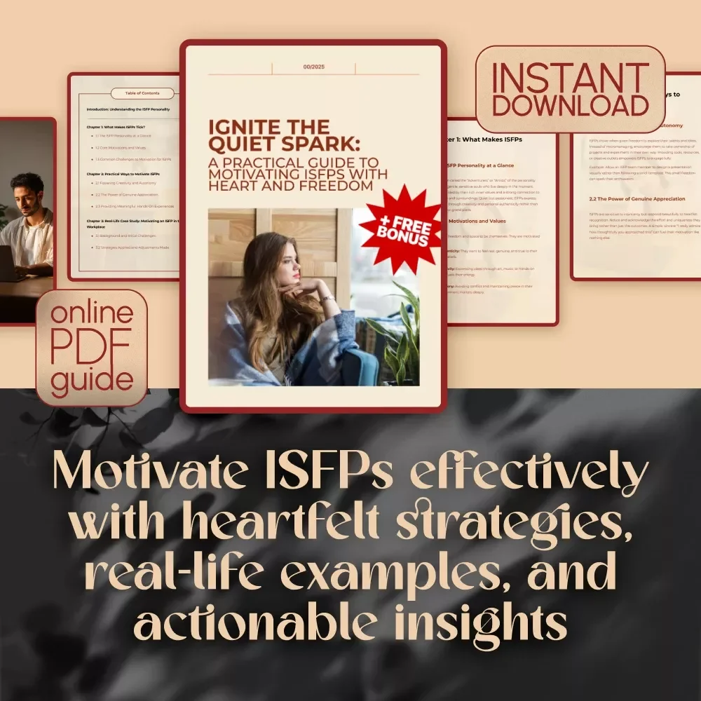 Ignite the Quiet Spark: A Practical Guide to Motivating ISFPs with Heart and Freedom | How to Motivate ISFP Digital Download Guide