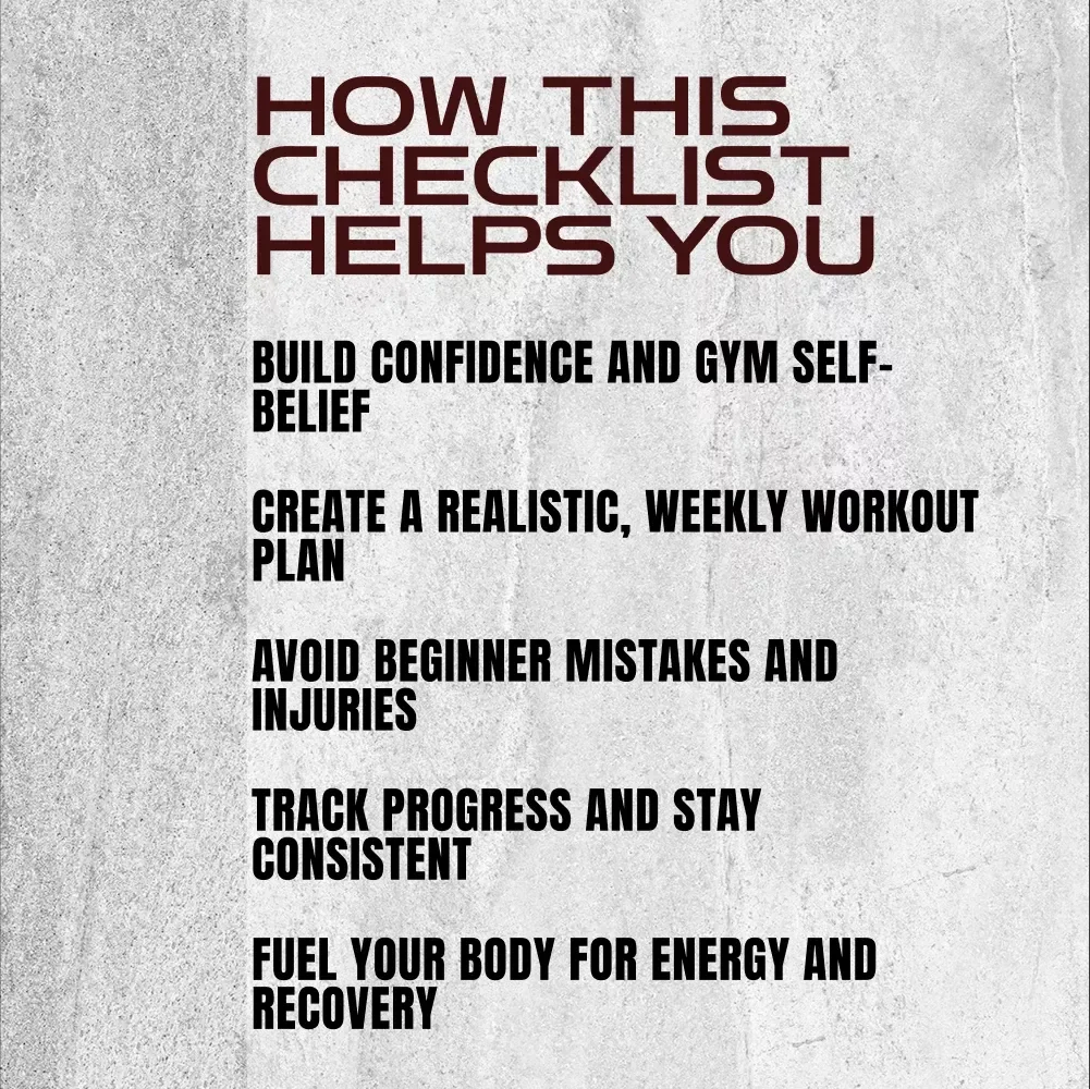 Your StrongHER Checklist to Own the Gym and Your Wellness Journey | Printable Female Gym Workout Routine & Wellness Guide PDF