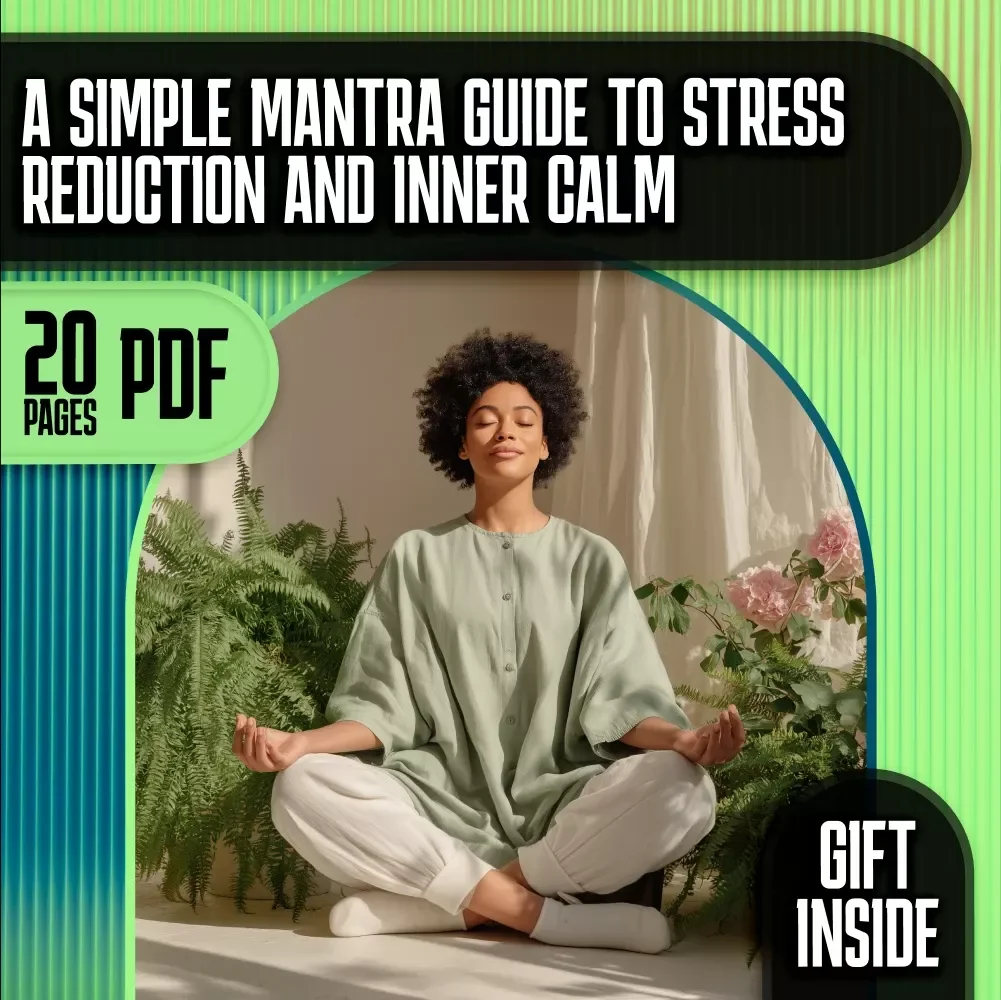 A Simple Mantra Guide to Stress Reduction and Inner Calm | eBook for Mantra Stress Reduction & Meditation Practice | Digital Download for Mindfulness