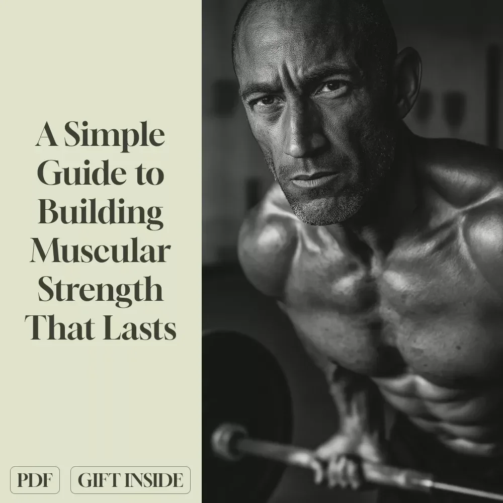 A Simple Guide to Building Muscular Strength That Lasts | Digital Muscular Strength Workout Guide, Strength Training Plan eBook, Fitness Checklist PDF