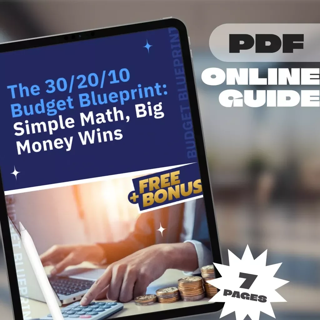 The 30/20/10 Budget Blueprint: Simple Math, Big Money Wins | Budgeting Guide | 30 20 10 Budget System PDF | Personal Finance Printable