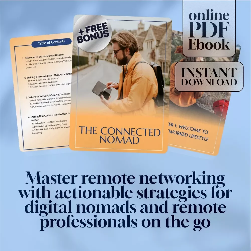 The Connected Nomad | eBook for Remote Workers | Networking Strategies for Remote Workers and Digital Nomads