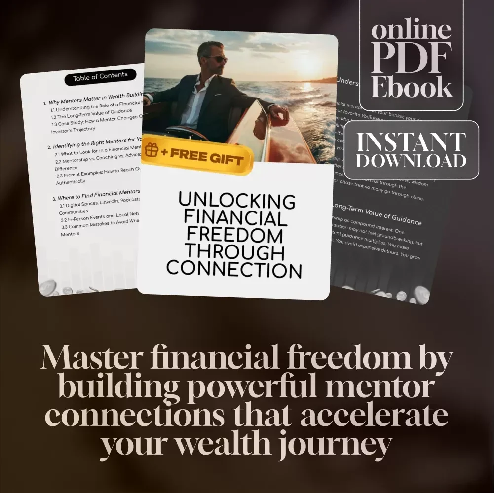 Unlocking Financial Freedom Through Connection | eBook on Cultivating Mentor Connections for Financial Freedom, Digital Guide to Wealth Building Mentorship