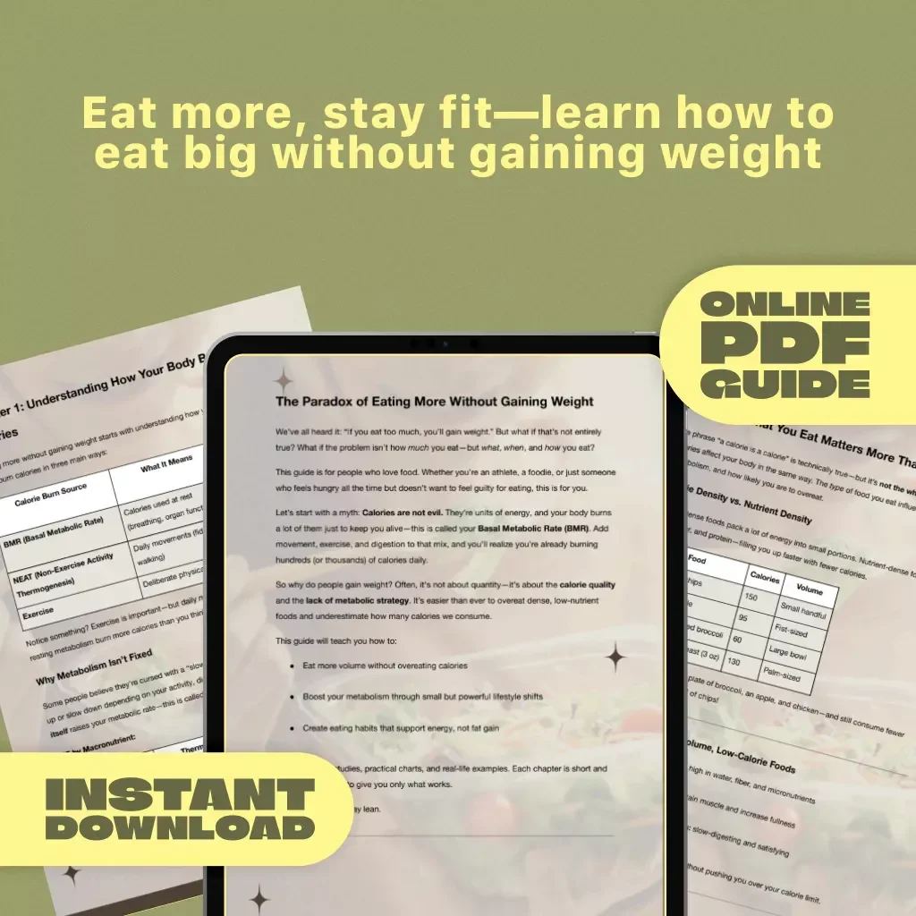 The Smart Eater’s Guide To Eating Big And Staying Fit – Digital Guide on How to Eat a Lot and Not Gain Weight
