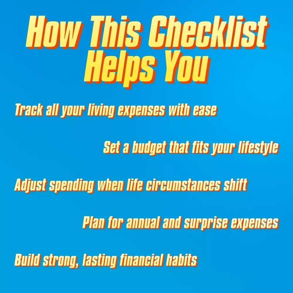 The Ultimate Living Expenses Budgeting Checklist: Smarter Steps for a Stress-Free Wallet | Budget Planner | Digital Download | How Much to Budget for Living Expenses