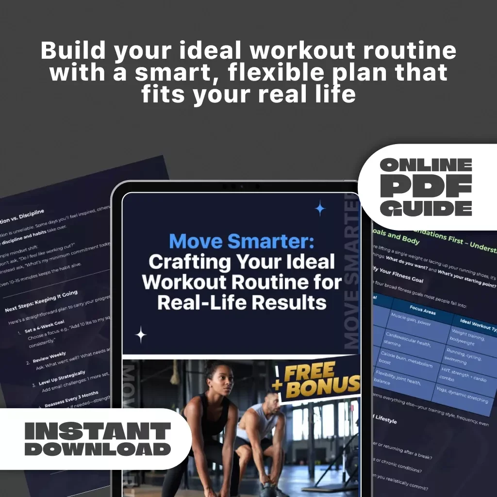 Move Smarter: Crafting Your Ideal Workout Routine for Real-Life Results – Fitness Guide, Ideal Workout Routine Planner, Digital Download for Personalized Training