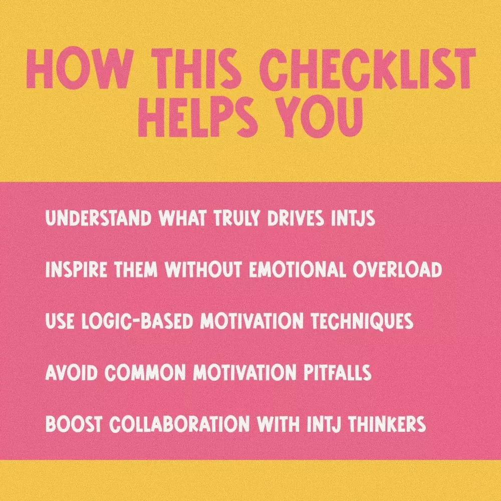 The INTJ Motivation Decoder: A Checklist for Inspiring the Mastermind | Digital Download for Understanding & How to Motivate INTJ Personality Types