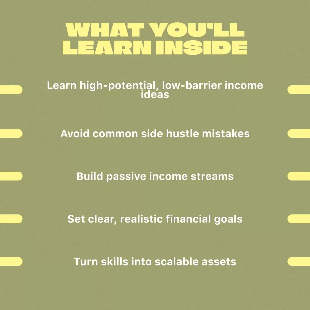 Side Hustles That Build Long-Term Wealth | Guide to Sustainable Income Streams | Passive Income & Wealth Building Digital Download