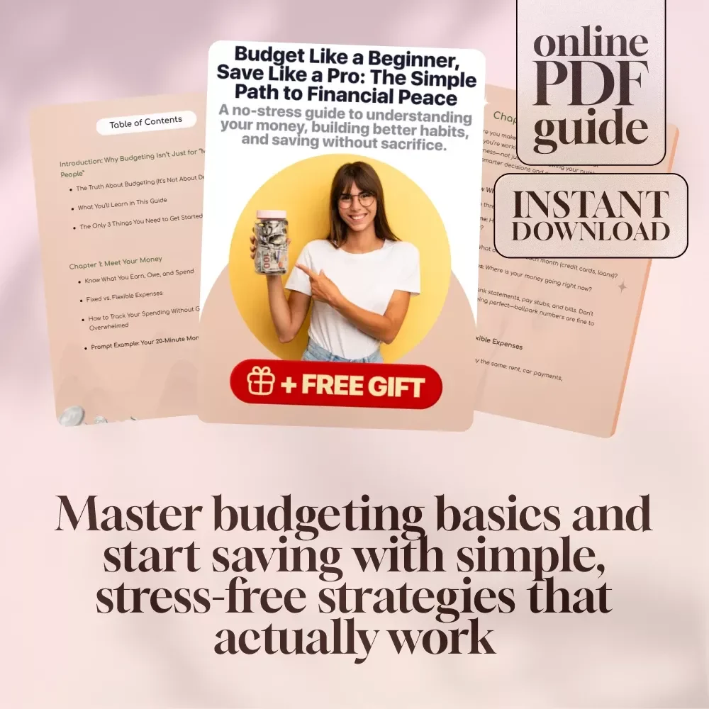 Budget Like a Beginner, Save Like a Pro: The Simple Path to Financial Peace | How to Budget and Save Money for Beginners Guide | Digital Download