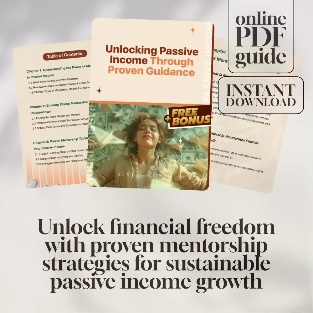 Unlocking Passive Income Through Proven Guidance – Digital Guide for Mentorship Techniques in Passive Income | Passive Income Mentorship eBook | Instant Download