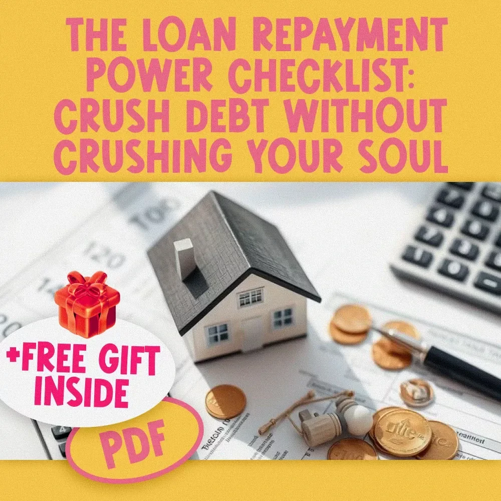 The Loan Repayment Power Checklist: Crush Debt Without Crushing Your Soul | Digital Download Guide for How to Manage Loan Repayments, Budgeting, Debt Freedom Plan, Financial Wellness