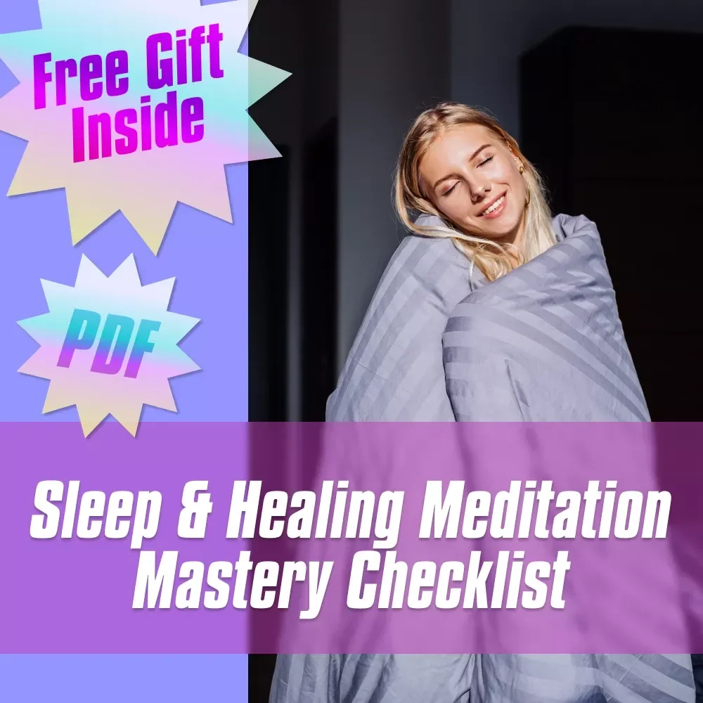 Sleep & Healing Meditation Mastery Checklist – Digital Download | Meditation for Sleep and Healing PDF, Relaxation Nighttime Routine, Guided Mindfulness Printable