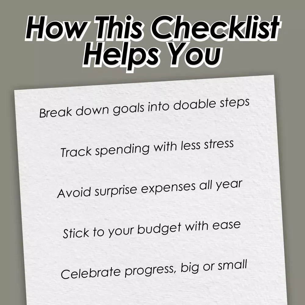 Yearly Budget Glow-Up Checklist: Plan It, Track It, Own It | Digital Download | How to Make a Yearly Budget Guide