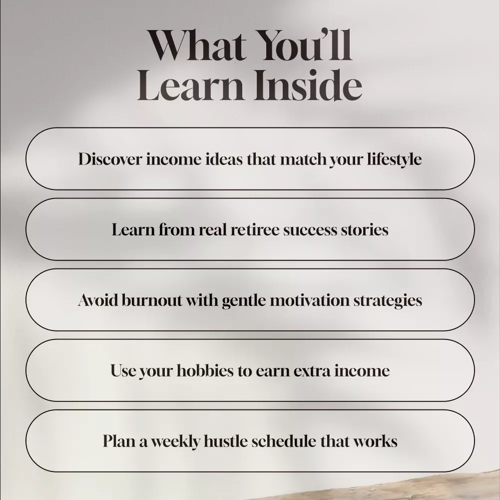 Freedom & Flexibility: The Ultimate Guide to Side Hustles for Retirees | eBook for Retirement Income | Flexible Side Hustles for Retirees PDF