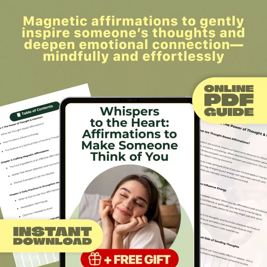 Whispers to the Heart: Affirmations to Make Someone Think of You – Guide for Magnetic Thoughts, Manifestation & Connection