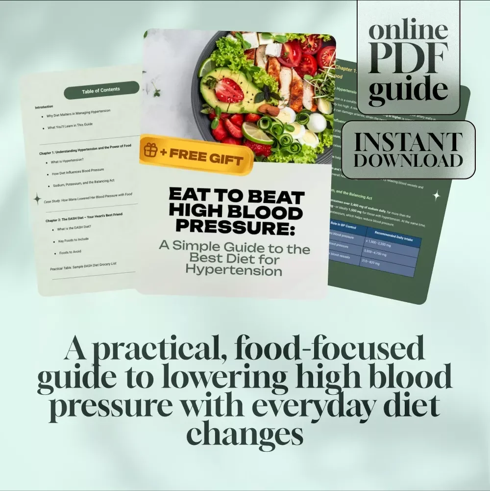Eat to Beat High Blood Pressure: A Simple Guide to the Best Diet for Hypertension | Digital Download eBook | DASH Diet, Meal Plan, Low-Sodium Tips