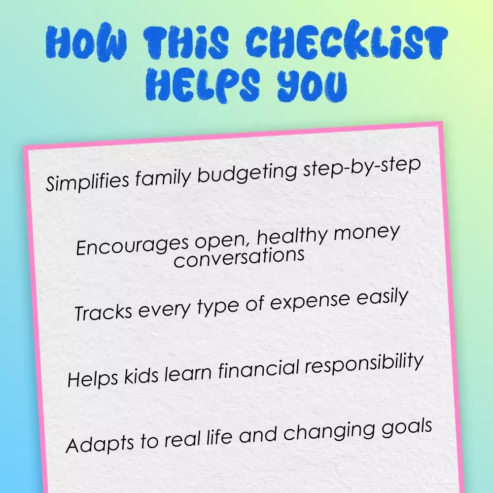 Family Finance Freedom: Your Go-To Budgeting Checklist for Happy Wallets & Happier Homes | Digital Download | How to Budget Family Income Guide