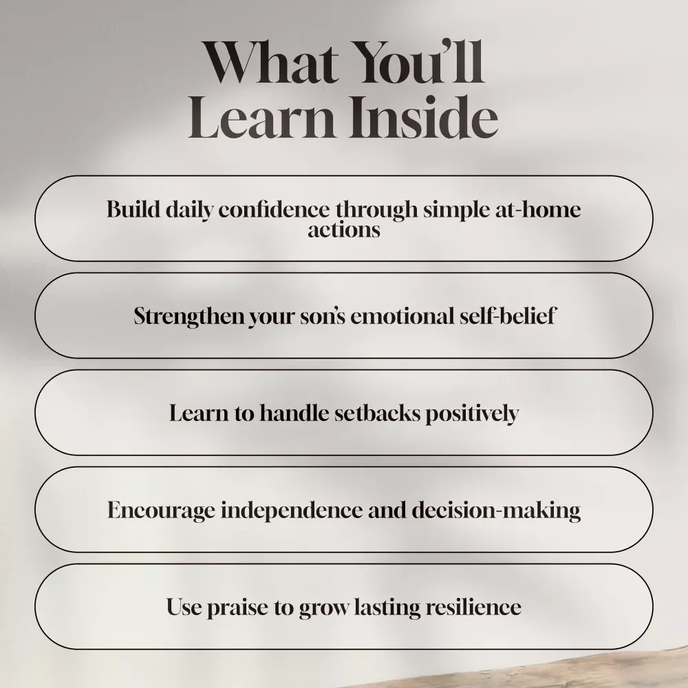 Raising a Confident Son: A Parent’s Guide to Building Self-Belief and Resilience | How to Build My Son’s Confidence | Digital Download Parenting Guide
