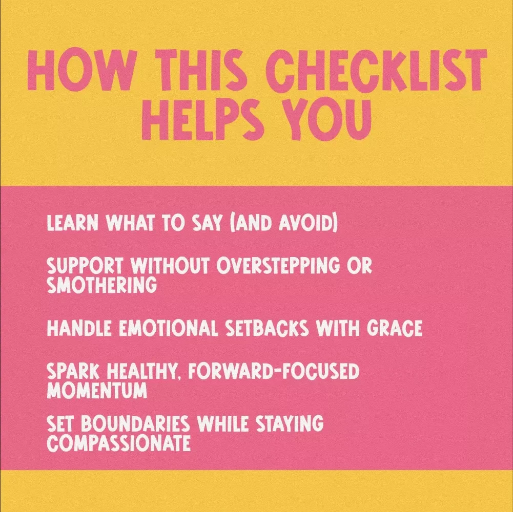 The Gentle Push Checklist: How to Help a Friend Move On (Without Being Annoying) | Supportive Guide on How to Motivate Friend to Move On | Digital Download