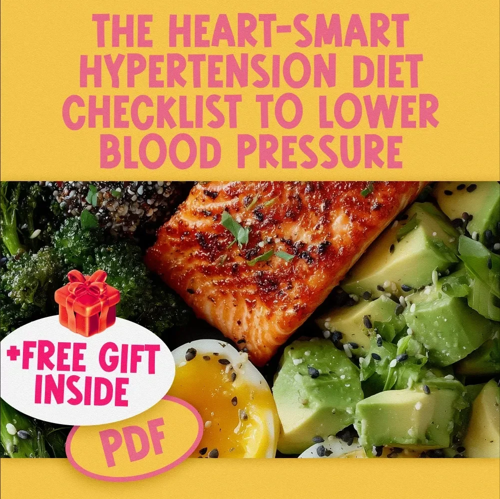 The Heart-Smart Hypertension Diet Checklist to Lower Blood Pressure | Best Diet for Hypertension PDF | DASH Diet Printable for Blood Pressure