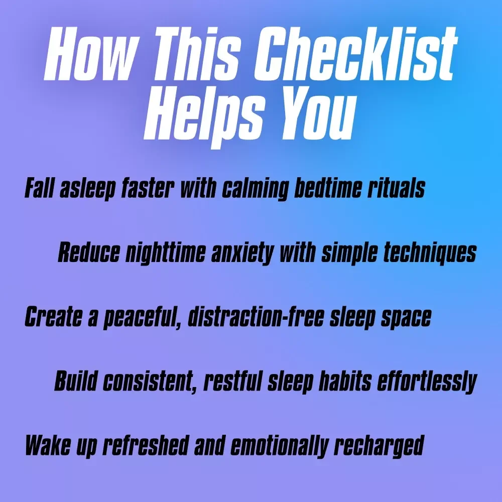 Sleep & Healing Meditation Mastery Checklist – Digital Download | Meditation for Sleep and Healing PDF, Relaxation Nighttime Routine, Guided Mindfulness Printable