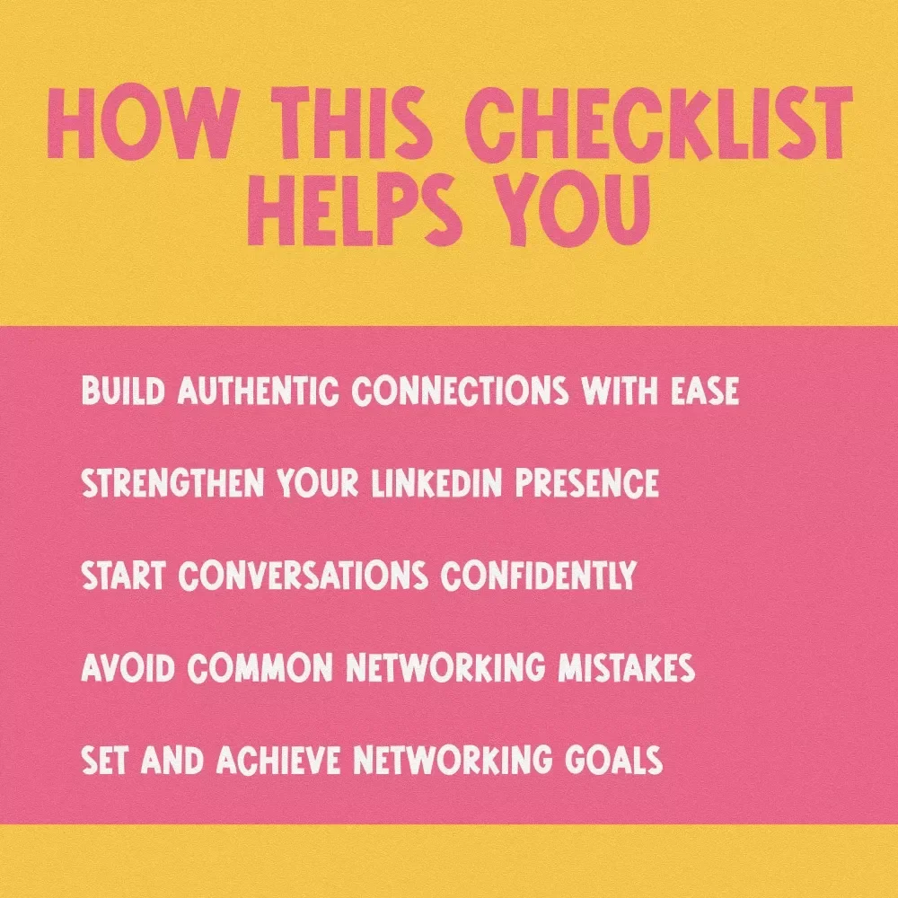 Networking Power Play | Finance Networking Tips Checklist for Young Professionals | Digital Download for Career Growth