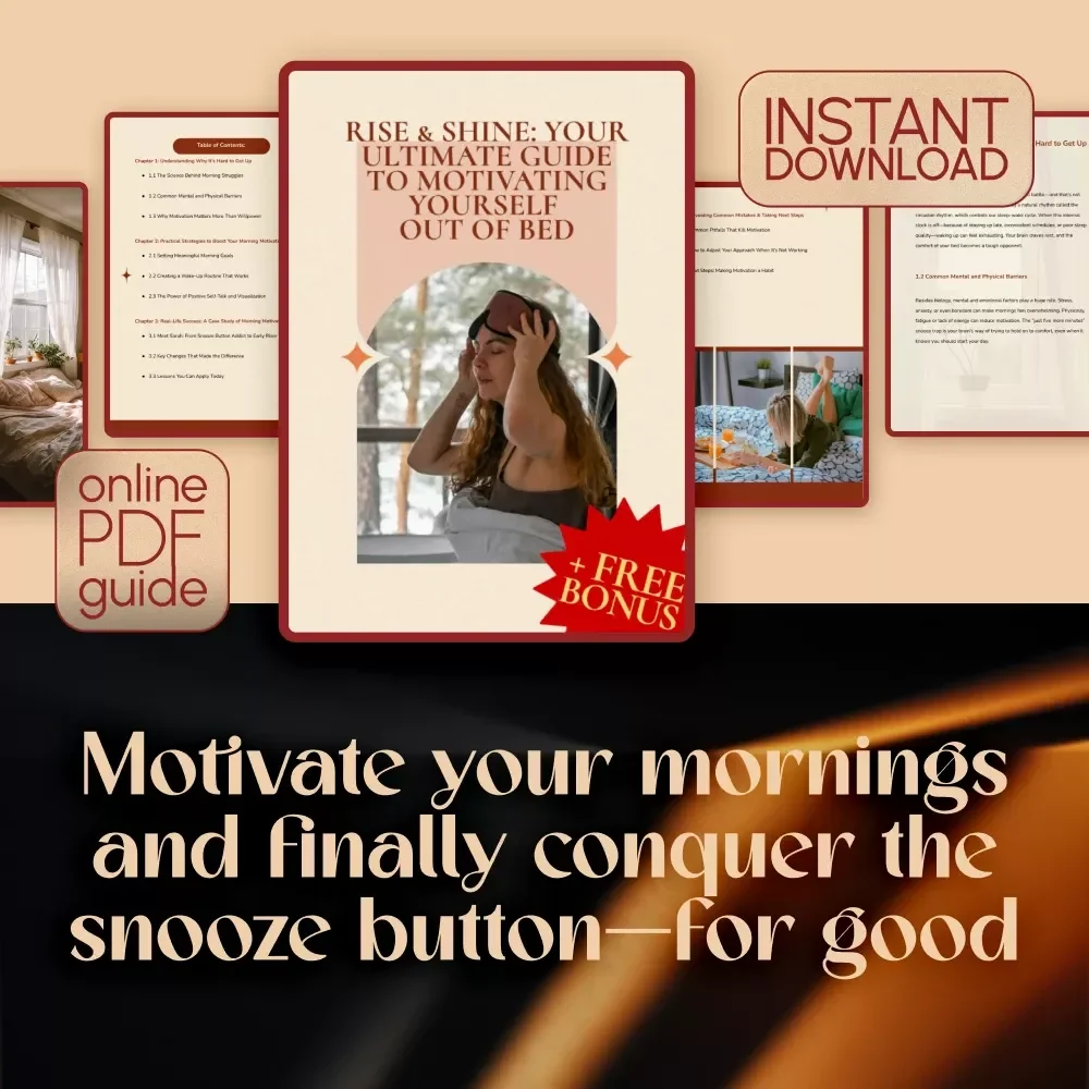 Rise & Shine: Your Ultimate Guide to Motivating Yourself Out of Bed | Morning Motivation Guide | How to Motivate Yourself to Get Up | Digital Download