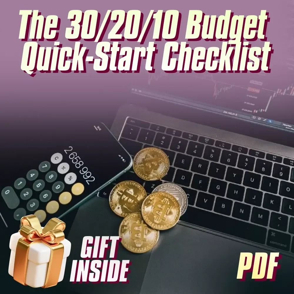The 30/20/10 Budget Quick-Start Checklist | Budget Planner Printable