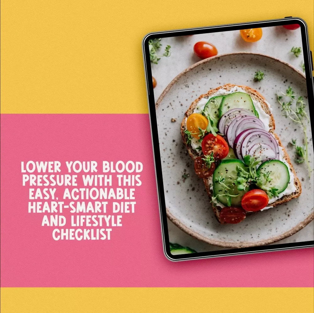 The Heart-Smart Hypertension Diet Checklist to Lower Blood Pressure | Best Diet for Hypertension PDF | DASH Diet Printable for Blood Pressure