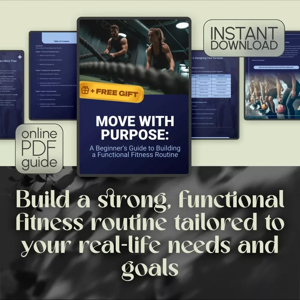 Move with Purpose: A Beginner’s Guide to Building a Functional Fitness Routine | Functional Fitness Routine eBook | Digital Fitness Guide for Beginners