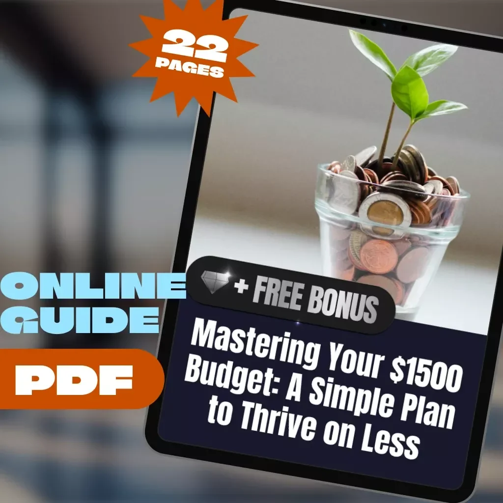 Mastering Your $1500 Budget: A Simple Plan to Thrive on Less | Digital Guide | How to Budget $1500 a Month | Money Saving Ebook, Budget Planner Download