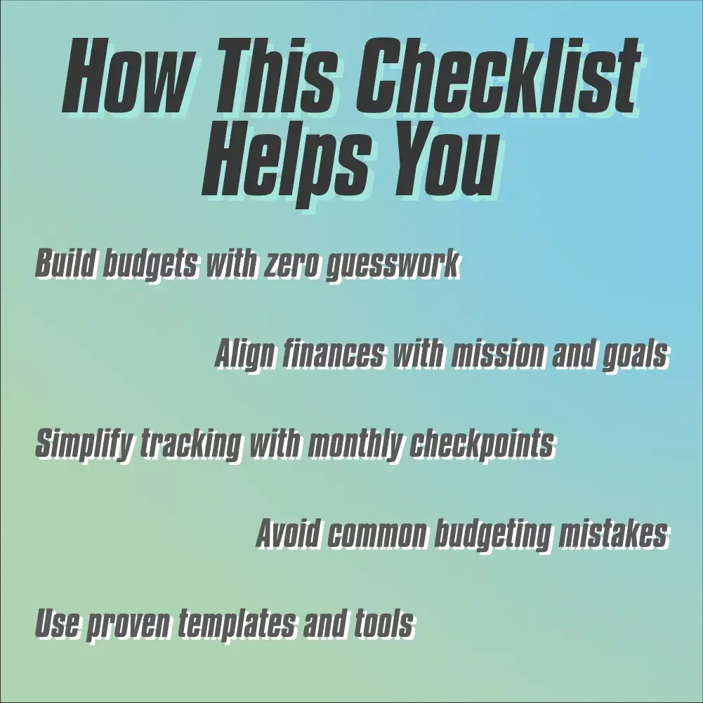 Ultimate Organizational Budgeting Checklist: “From Confusion to Clarity” | How Do You Create a Budget for an Organization | Nonprofit & Small Business Budget Guide