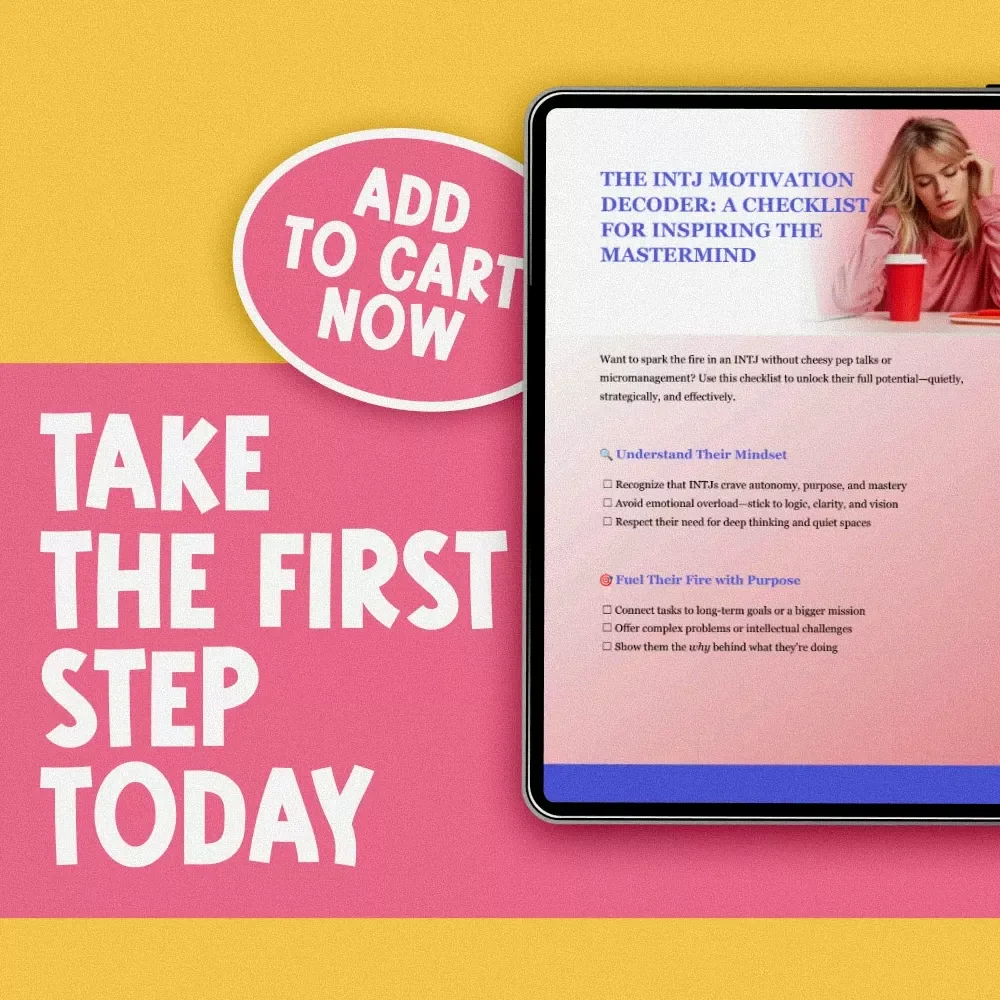 The INTJ Motivation Decoder: A Checklist for Inspiring the Mastermind | Digital Download for Understanding & How to Motivate INTJ Personality Types