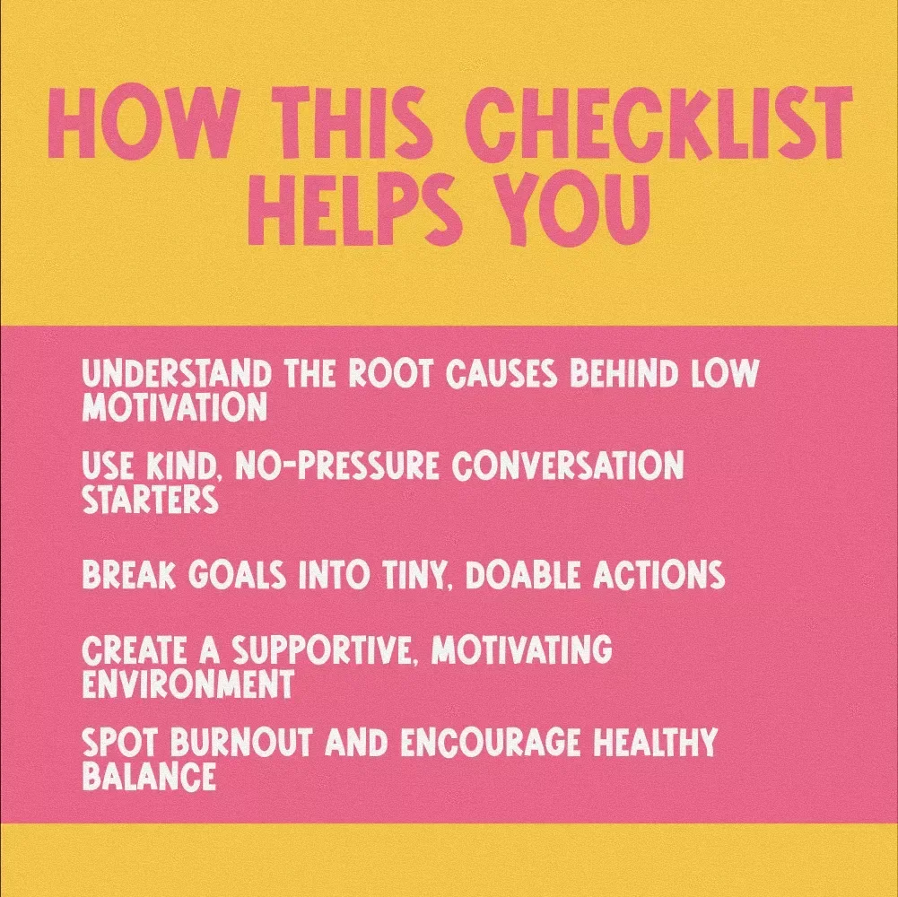 Spark Their Drive! — Your Go-To Checklist for Motivating Someone Who Feels Lazy | Digital Download, How to Motivate Someone Who Is Lazy, Instant PDF