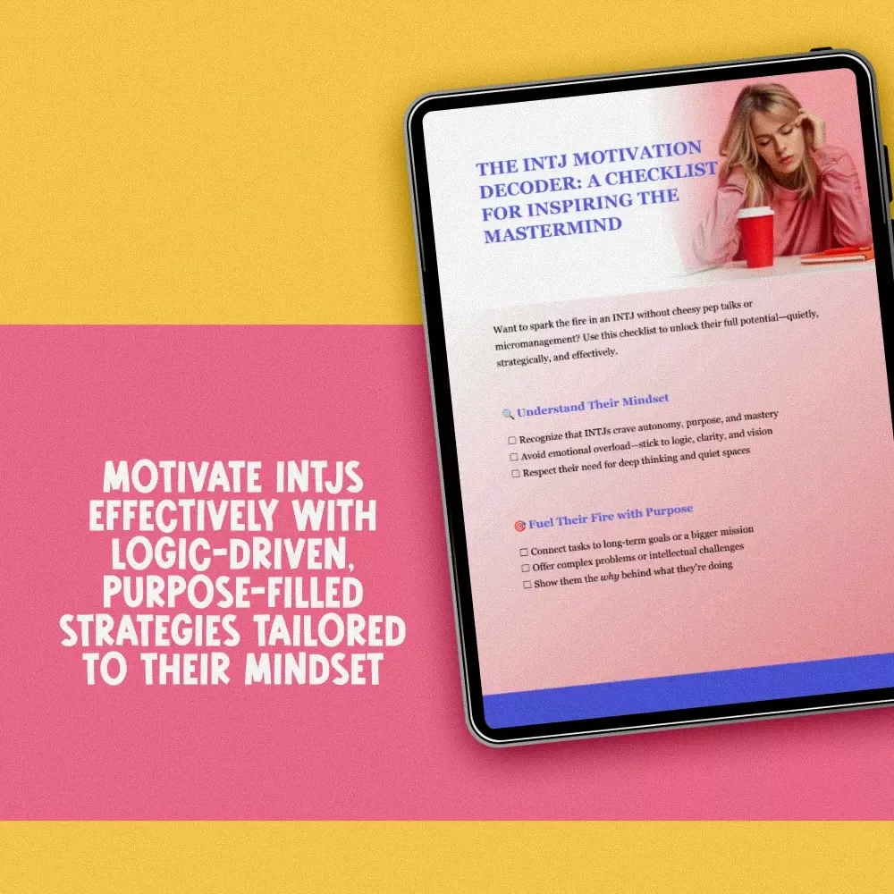 The INTJ Motivation Decoder: A Checklist for Inspiring the Mastermind | Digital Download for Understanding & How to Motivate INTJ Personality Types