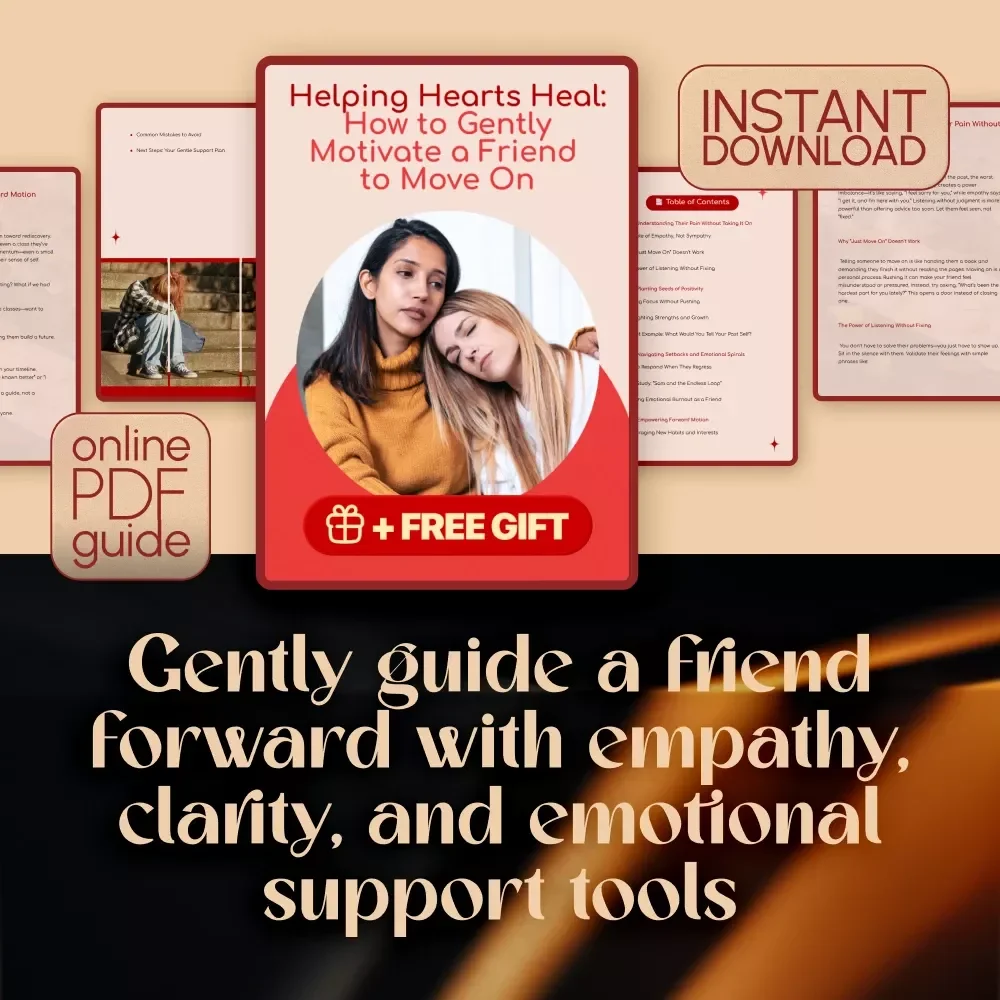 Helping Hearts Heal: How to Gently Motivate a Friend to Move On | Digital Guide on How to Motivate Friend to Move On | Empathy-Based Support Checklist