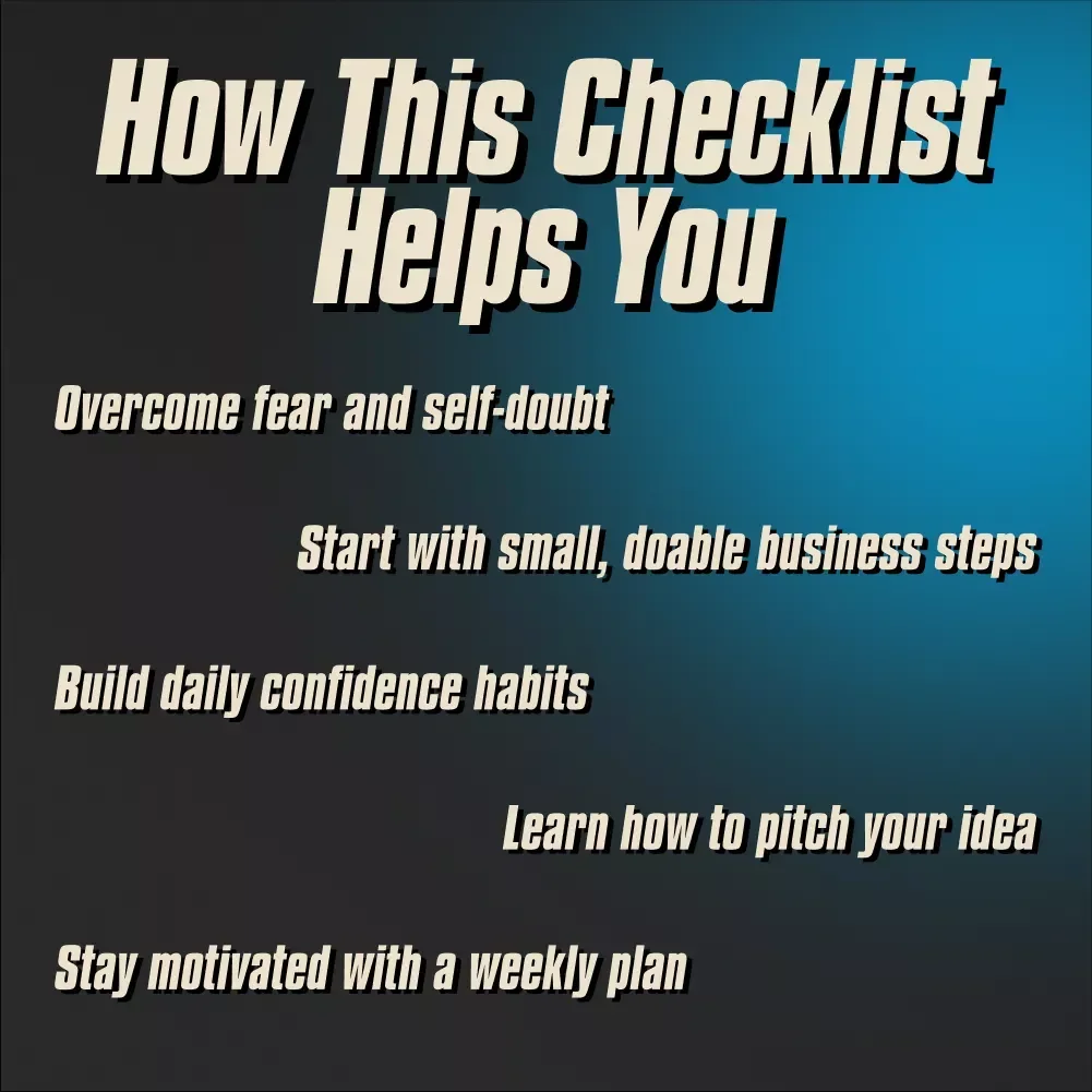 The Confident Entrepreneur’s Kickstart Checklist – Digital Download to Help You Gain Confidence to Start a Business Fast