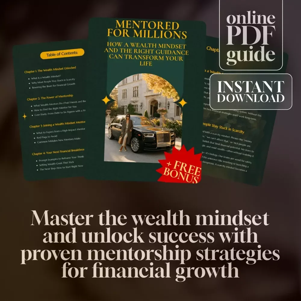 Mentored for Millions Guide | Digital Download for Wealth Mindset Mentorship Programs & Financial Growth