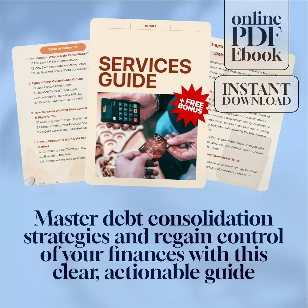 Consolidating Your Debt: The Ultimate Guide to Simplify Your Finances and Reclaim Control | How to Consolidate All My Debt | Financial eBook PDF Download