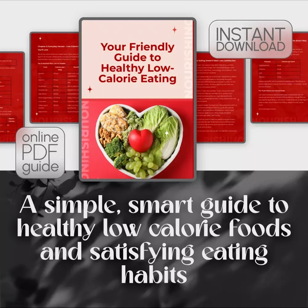 Your Friendly Guide to Healthy Low-Calorie Eating – Digital Download for Low-Calorie Foods, Smart Meal Planning & Guilt-Free Nutrition