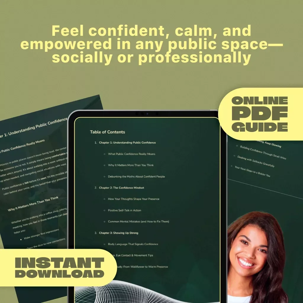 Own the Room: A Simple Guide to Feeling Confident in Public Spaces | How to Be Confident in Public Places eBook PDF Download