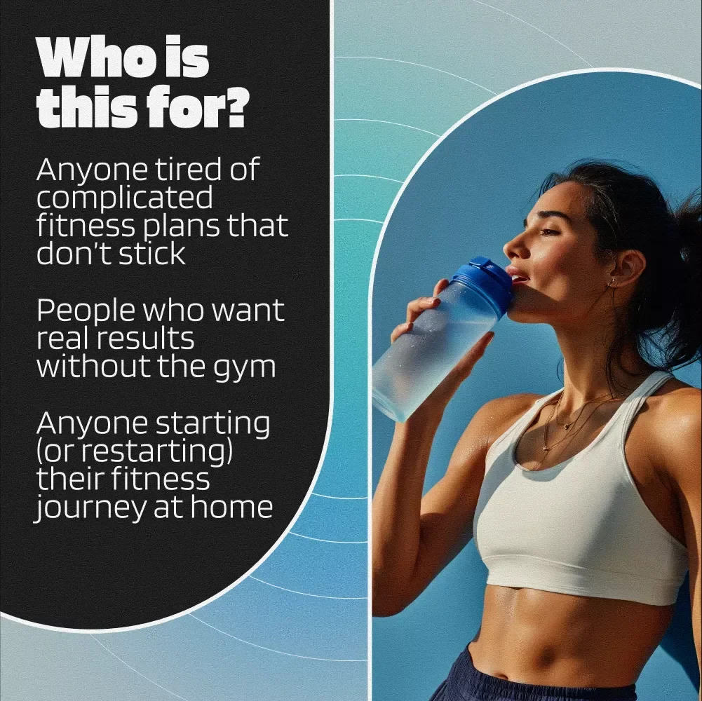 A No-Excuses Guide to Getting Stronger, Leaner at Home – Simple Workout Routine at Home | Fitness eBook Digital Download